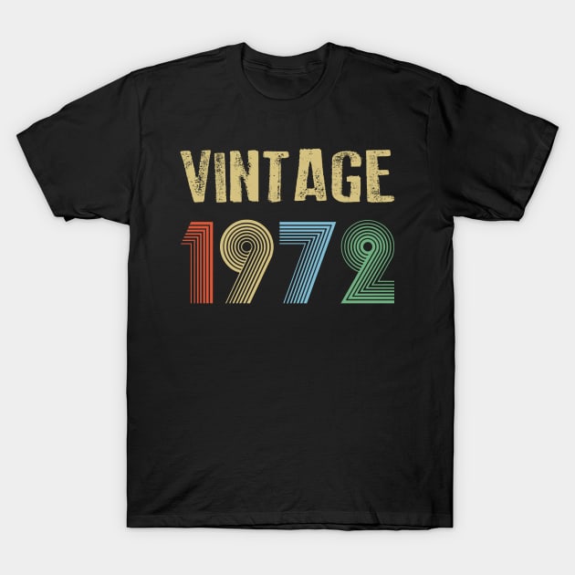 VINTAGE 1972 BIRTHDAY T-Shirt by Dirty Custard Designs 